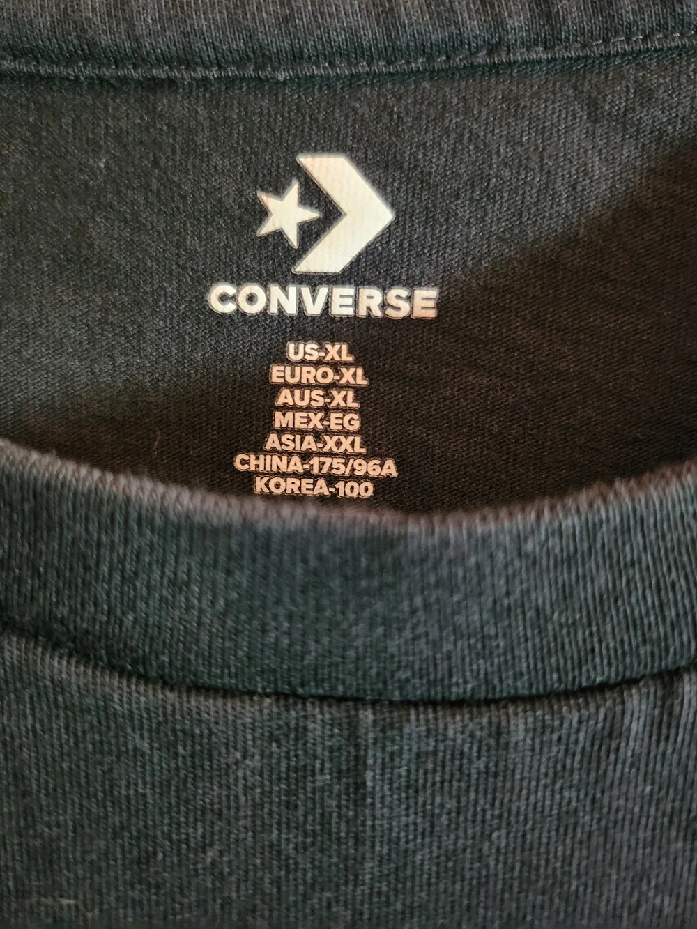 Converse Black T-Shirt with Purple  Butterfly Chest Logo - Picture 3 of 6